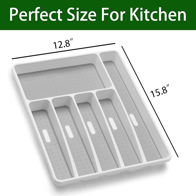 Silverware Organizer Utensil Organizer Holder Kitchen Drawer Organizer Plastic - Image 3