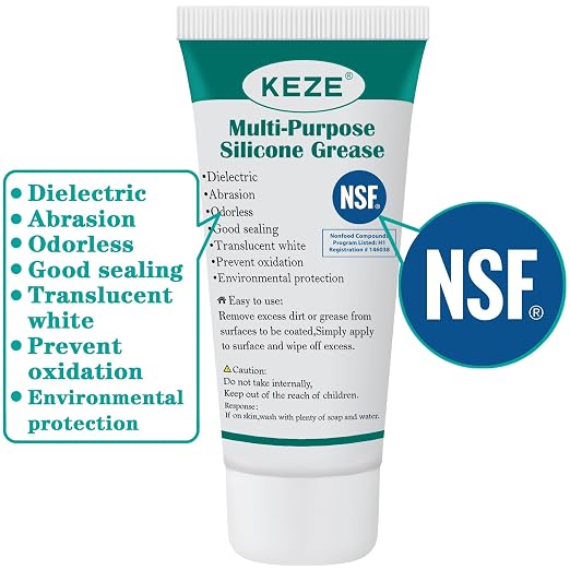 KEZE Silicone Grease Automotive PTFE Lubricant Sliding Glass Door Grease Tube - Image 2