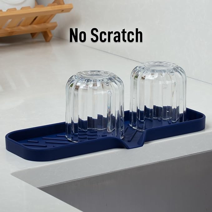 Zulay Kitchen Large Silicone Sponge Holder – Flexible Sink Organizer Tray - Image 7