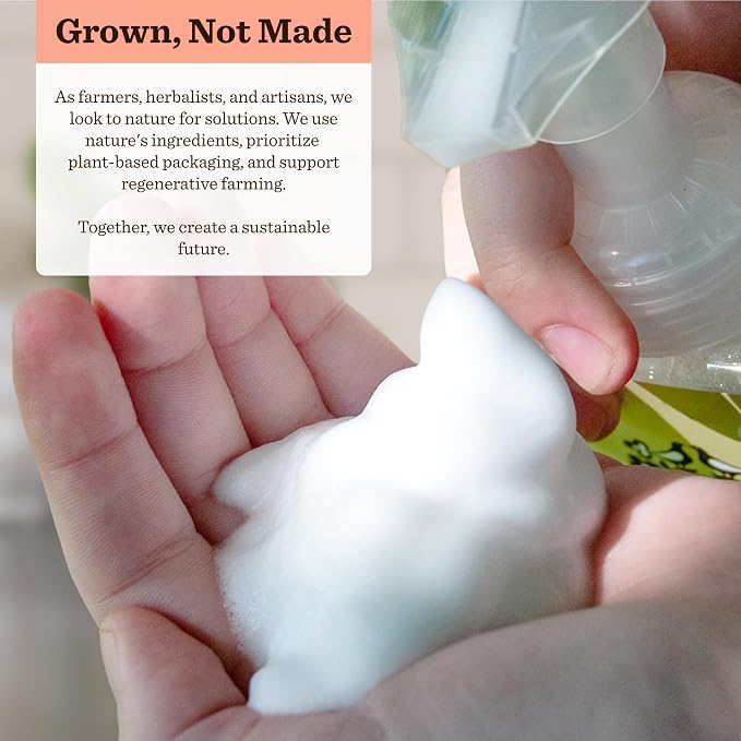 Moon Valley Herbal Foaming Hand Soap, Grapefruit Thyme 2 Pack, Recyclable Bottle - Image 4