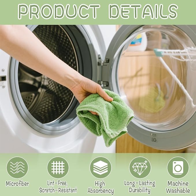 4 Pack Extra Large Microfiber Cleaning Cloths 20"x30", Lint-Free Reusable Towels - Image 3