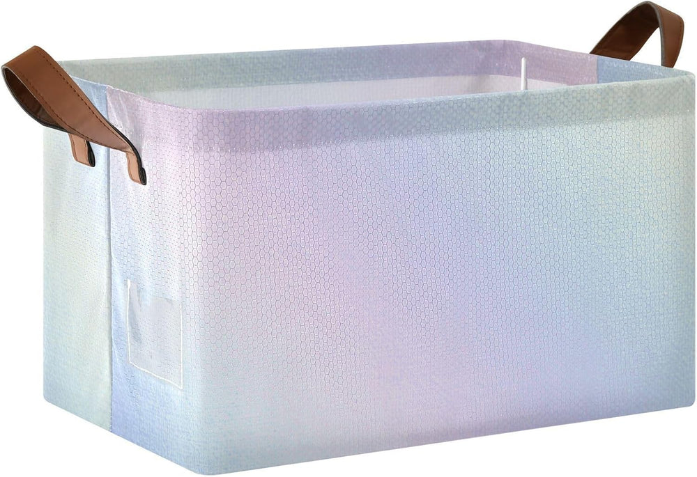 CEBUGI Iridescent Gradient 2 Pack Large Waterproof Collapsible Storage Bin Fo...