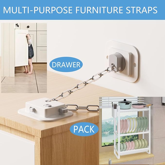 YEYA Anti-Tip No Drill Furniture Anchor - Image 8