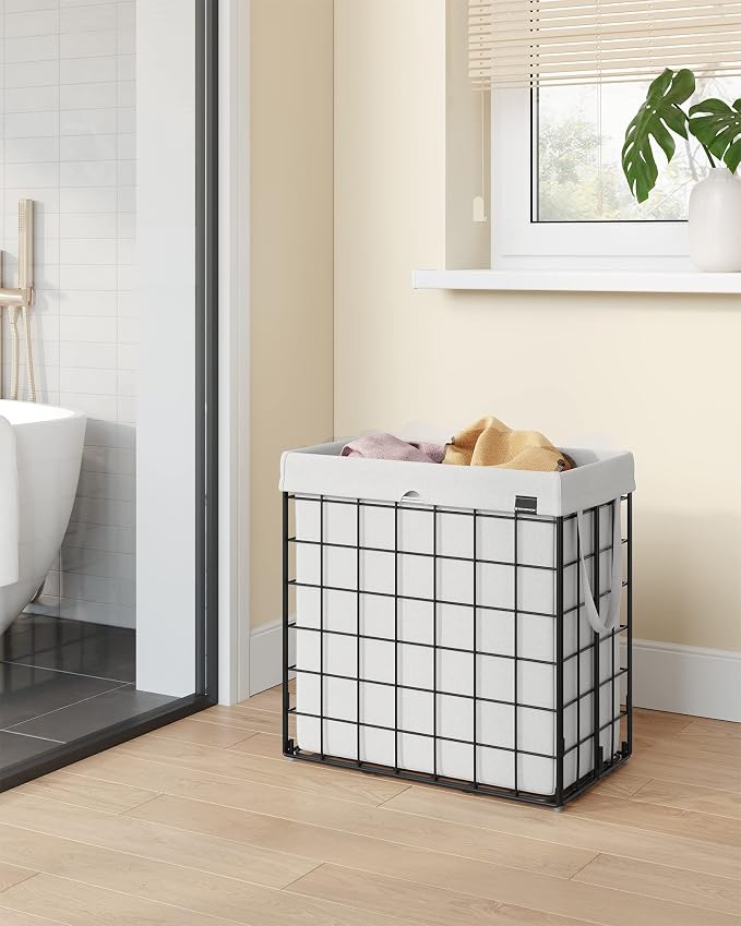 SONGMICS Laundry Hamper, 29 Gal. Laundry Basket, Collapsible Clothes Hamper - Image 3