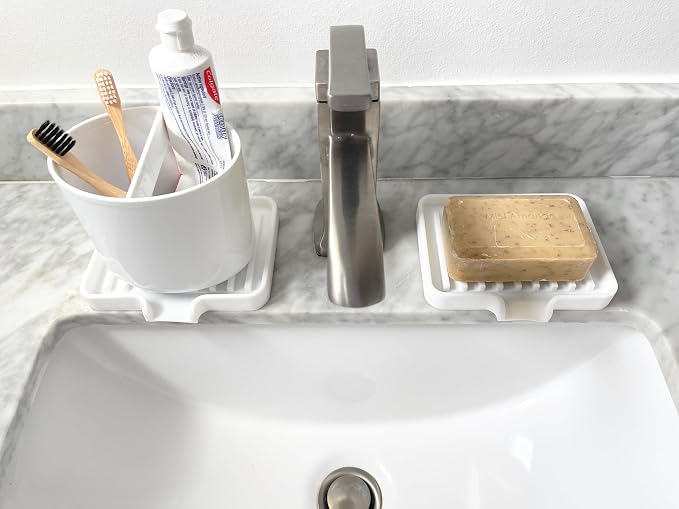 Happitasa Silicone Soap Dish Tray and Sponge Holder - Image 4