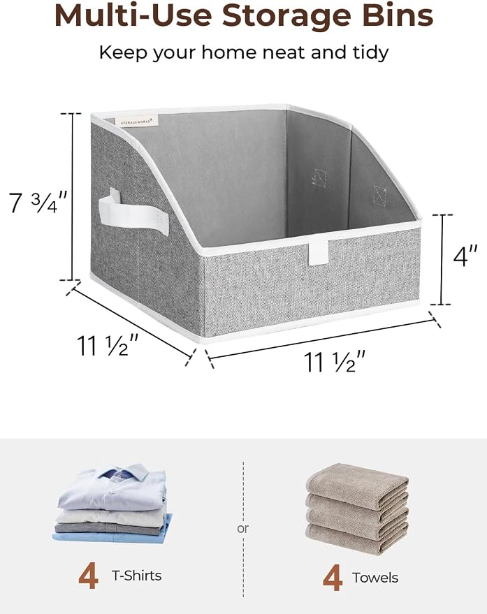 StorageWorks Closet Storage Bins, Trapezoid Organizer Box - Image 2