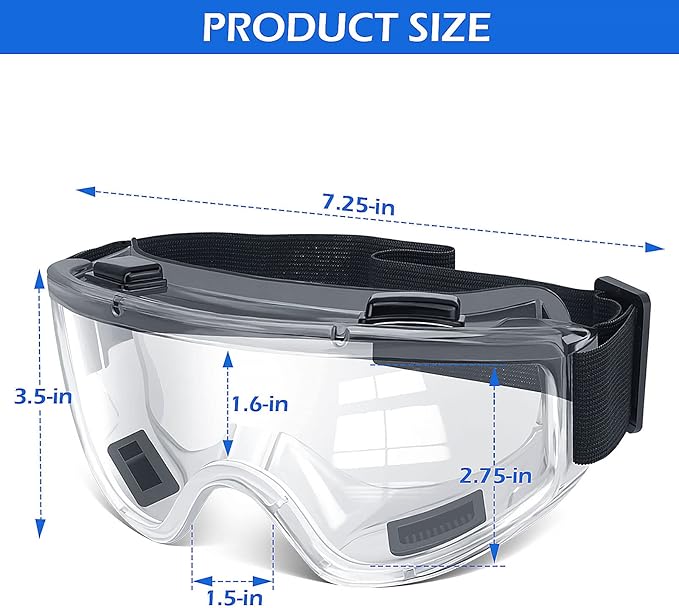 OXG 6 Pack Safety Goggles ANSI Z87.1 Glasses, Anti-Fog Protective Safety - Image 2