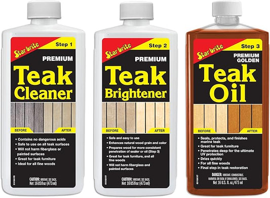 STAR BRITE Teak Care 3 Step Kit by Starbrite