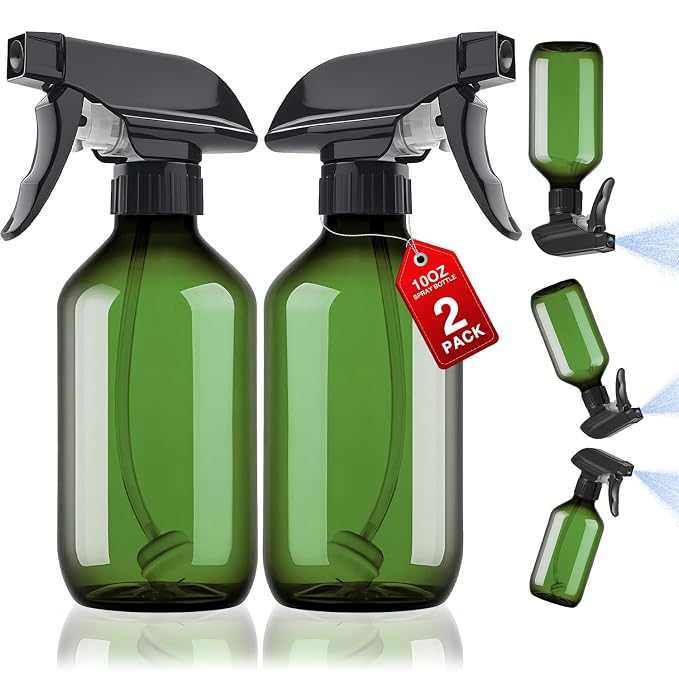 2 Packs Plastic Spray Bottles 360° Water Spray Bottle by AMORIX