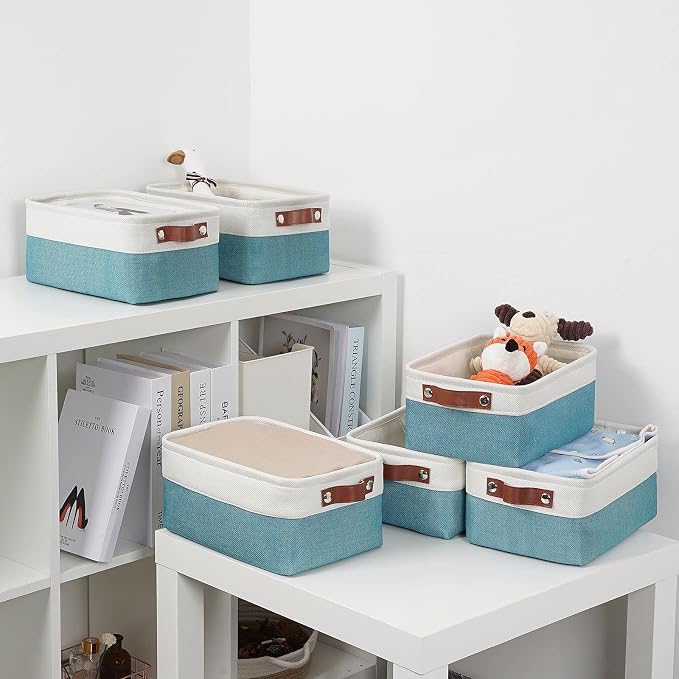 DULLEMELO Storage Baskets Bins for Organizing, Small Fabric Baskets for Shelves - Image 5