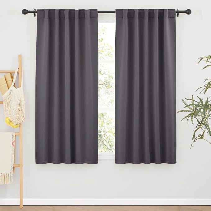 RYB HOME Blackout Curtains for Living Room, Back Tab & Rod Pocket Top by RYBHOME