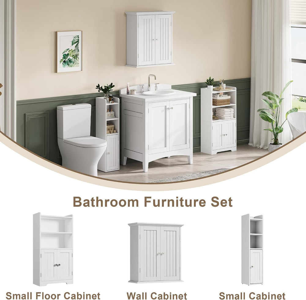 ChooChoo Small Bathroom Storage Cabinet with Adjustable Shelf