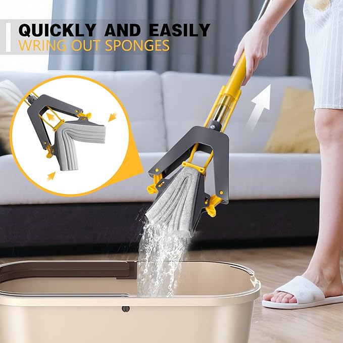 Masthome Sponge Mop, Roller Sponge Mop - Image 4