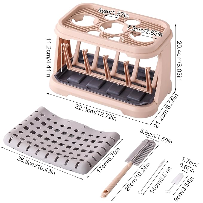 Baby Bottle Drying Rack:Space Saving Standing Drying Rack - Image 2