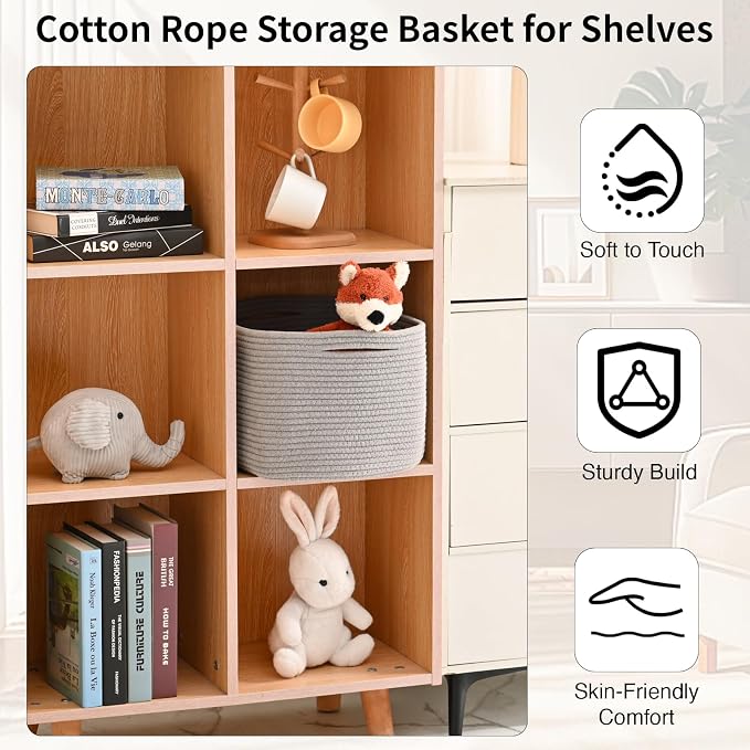 Woven Cotton Rope Storage Basket - Image 5