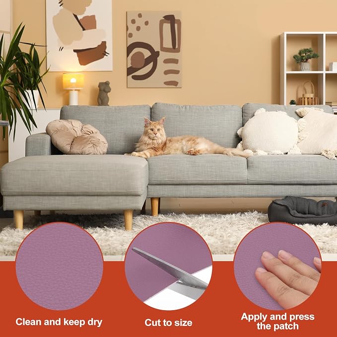 PATIKIL Leather Patches Tape for Furniture, 3.2 x 61 Inch Self Adhesive Vinyl - Image 3