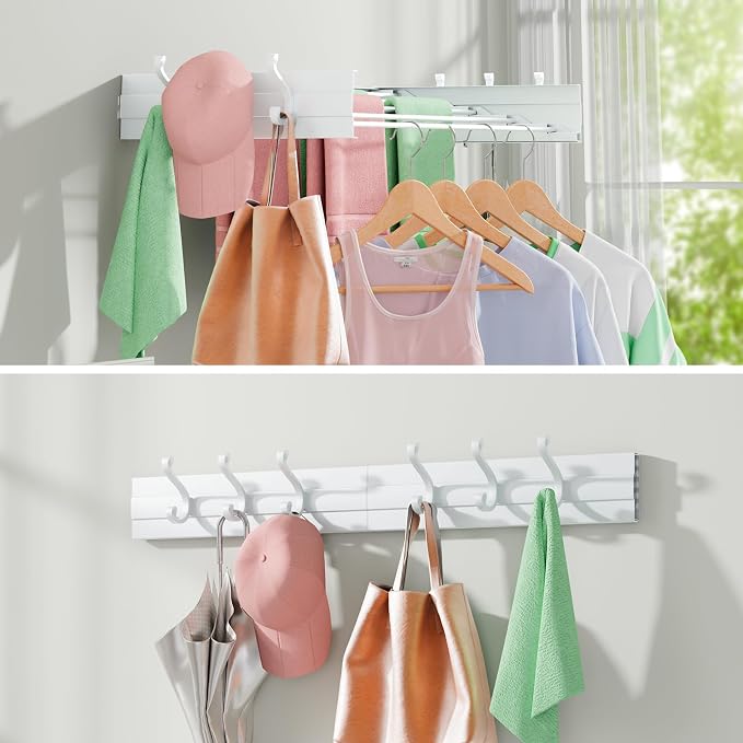 BAKON Clothes Drying Rack Wall Mounted 40", Laundry Clothes Drying Rack - Image 8