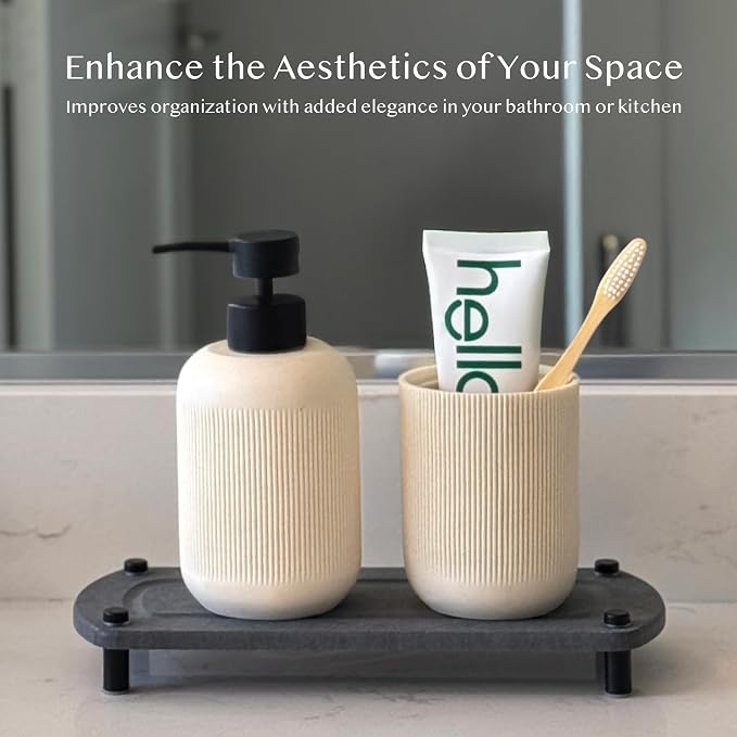 2PCS Instant Dry Sink Caddy Organizer, Fast Drying Sponge and Soap Dispenser - Image 4