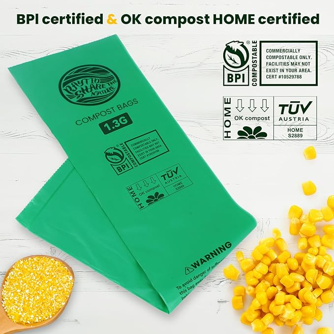 Compost Bags 1.3 Gallon, Compostable Small Trash Bags - Image 3