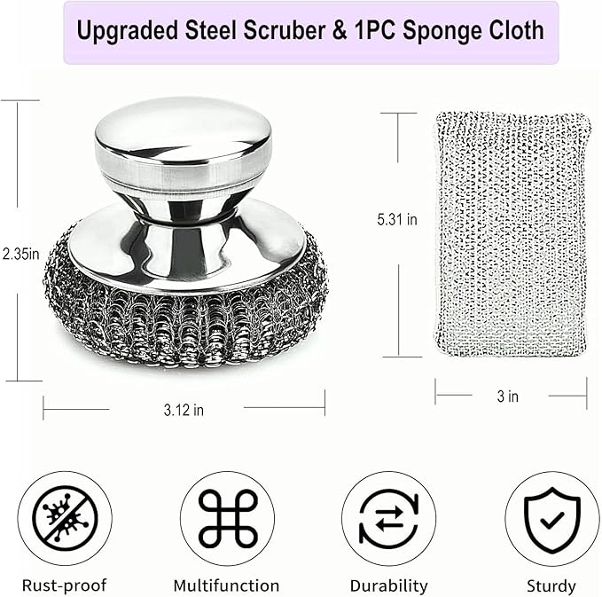 Stainless Steel Wool Scrubber - Image 2