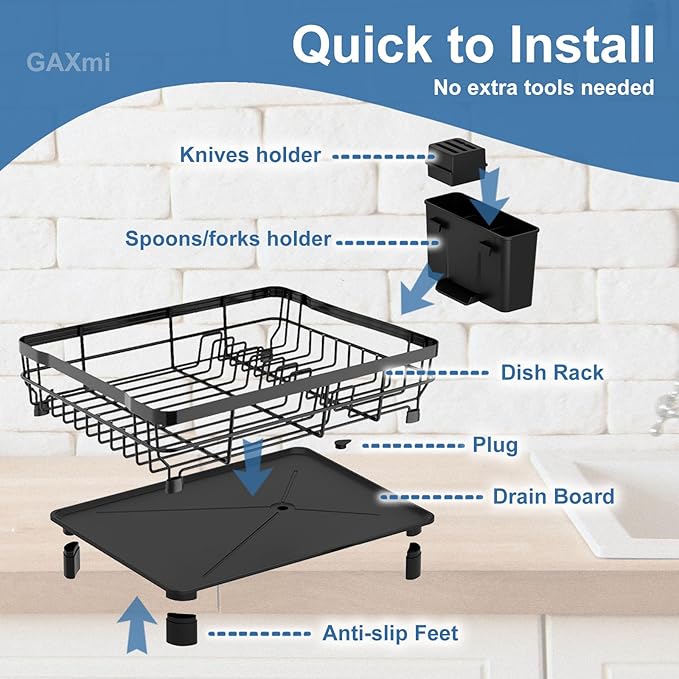 GAXmi Dish Drying Rack Over The Sink Drainer - Image 3