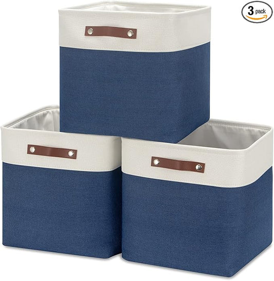 HNZIGE Baskets Fabric Storage Cubes Bins Baskets Storage Baskets Cube by HNZIGE