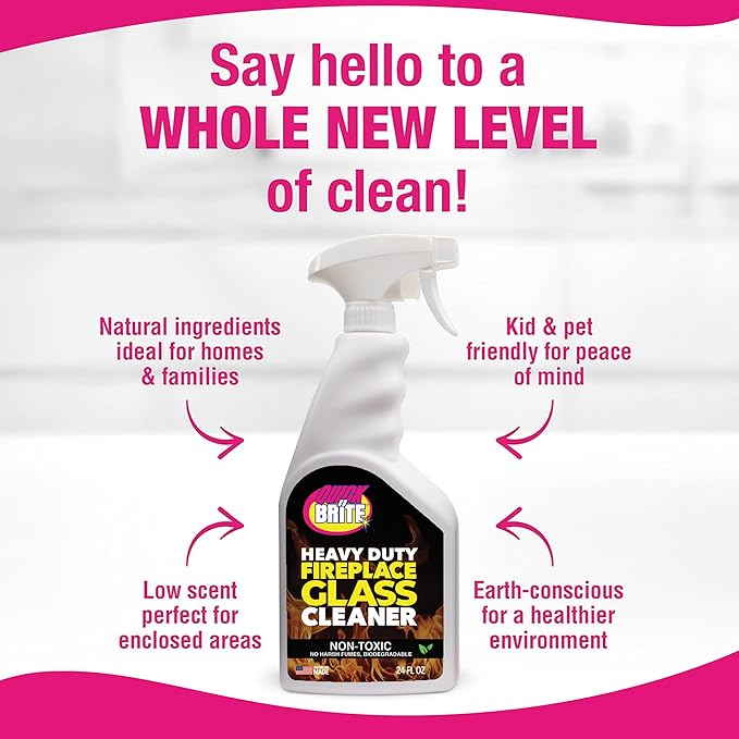 Quick N Brite Fireplace Glass Cleaner 24oz, - Image 5