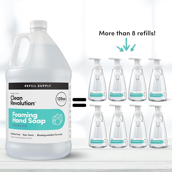 Clean Revolution Foaming Hand Soap Refill Supply Container, Ready to Use Formula - Image 5