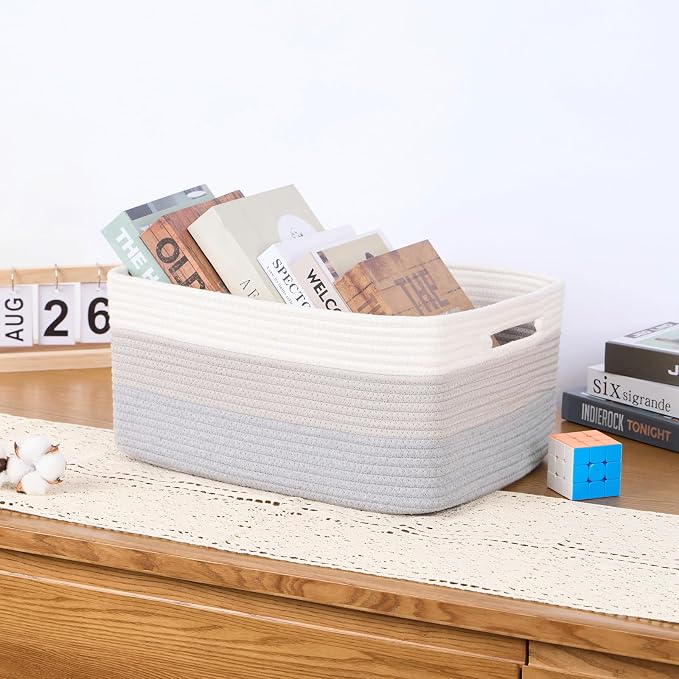 Large Storage Baskets for Organizing, Closet Shelf Baskets for Clothes Blanket - Image 5