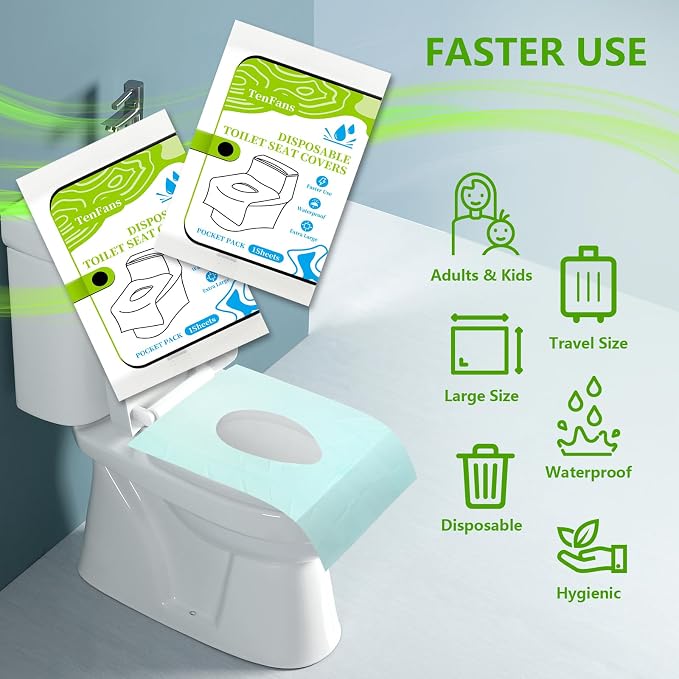 TenFans Toilet Seat Covers Disposable - Image 2