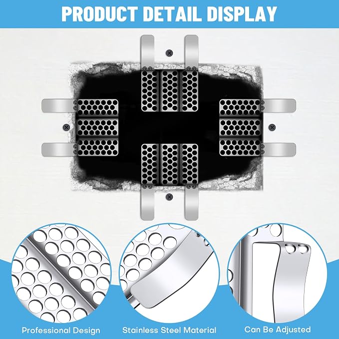 Drywall Repair Clips, 20 Pack Stainless Steel Wall Patch Kit - Image 3