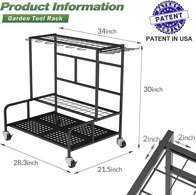 Garden Tool Organizer Rack - Image 2