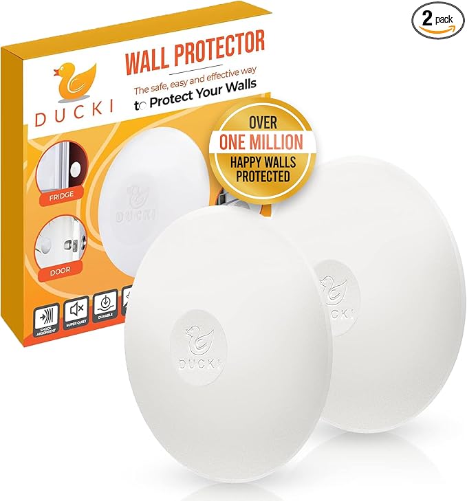 Ducki Door Stop Wall Protector | Self Adhesive Door Knob Wall Protectors from by Ducki