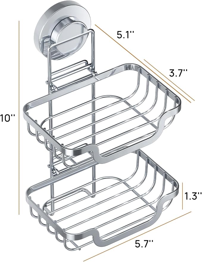 LEVERLOC 2 Tier Soap Holder, Soap Bar Dish - Image 8