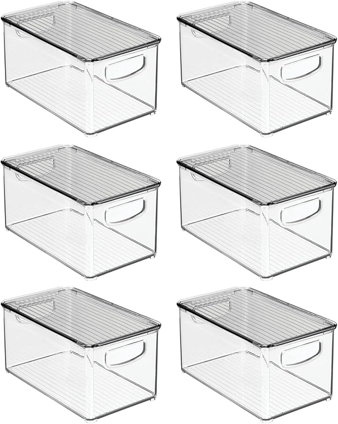 mDesign Plastic Deep Storage Bin Box Container - Image 10