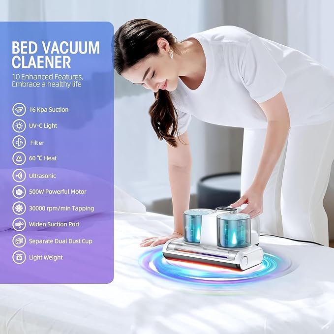 Mattress Vacuum Cleaner, 16Kpa Bed Vacuum - Image 2