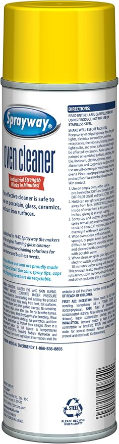 Sprayway Oven Cleaner Aerosol Spray, Cuts Through Grease & Baked-On Food | No - Image 3
