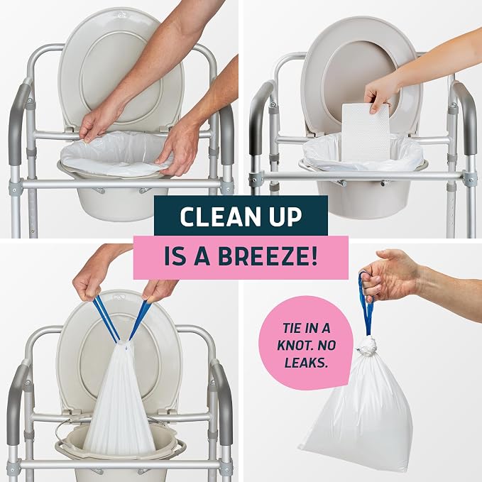 Lunderg Commode Liners with Absorbent Pads - Image 3