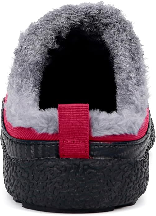 Womens Mens House Slippers Slip on Snow Winter Warm Fully Fur Lined Slippers - Image 3