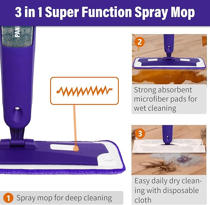 Mops for Floor Cleaning, Wet and Dry Spray Mop - Image 4