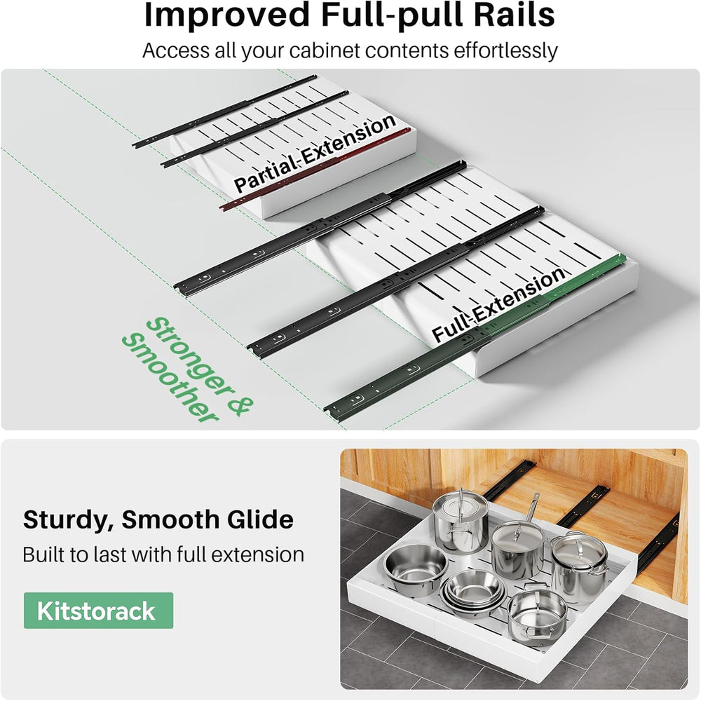 Pull out Cabinet Organizer, 2-pack, Expandable(12"-20") Heavy Duty ...