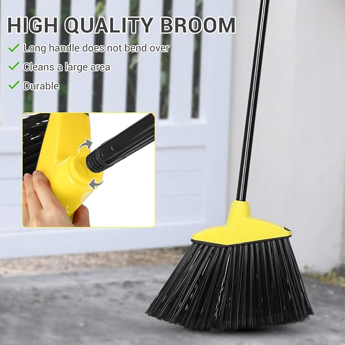 WILLBOND 20 Pcs Heavy Duty Broom Outdoor Indoor Commercial Angle Brooms Bulk - Image 6