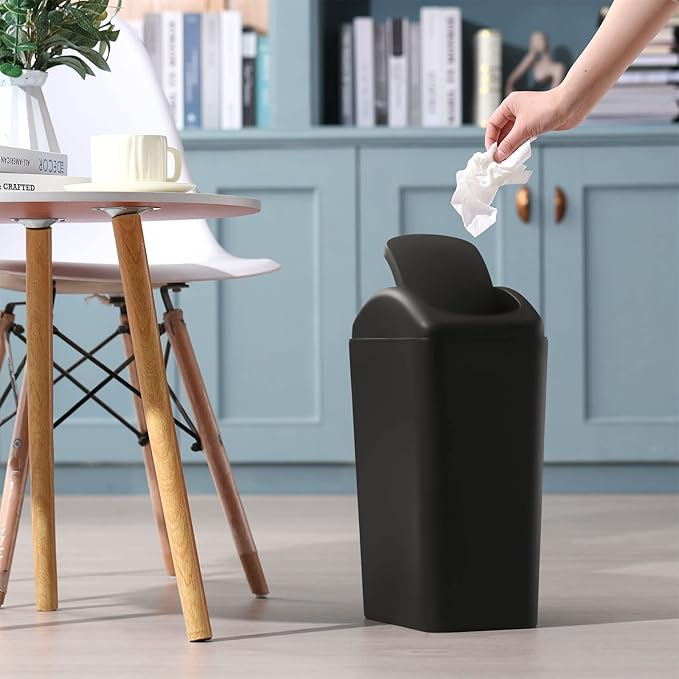 Hoolerry 6 Pcs 3 Gallon/12 Liter Small Trash Can Plastic Kitchen Garbage - Image 3