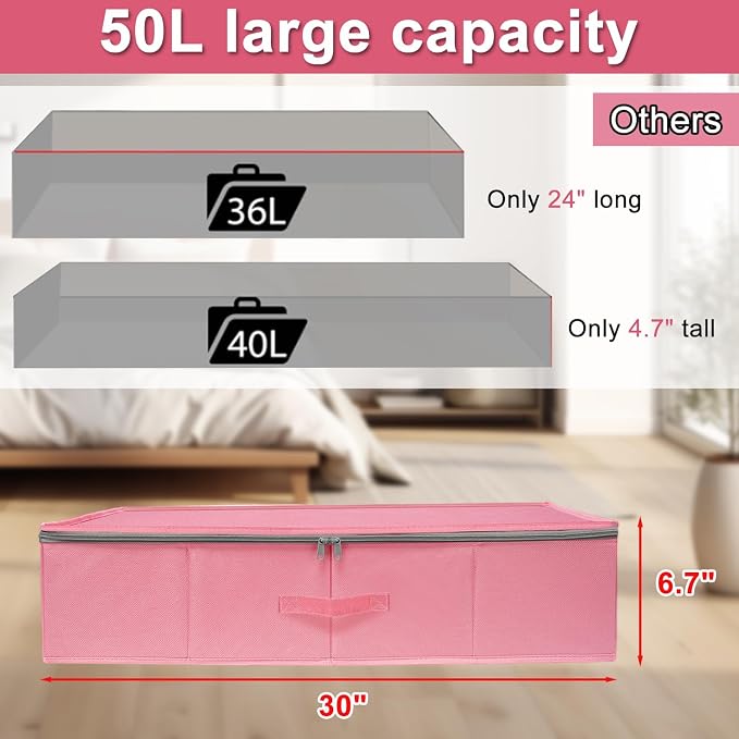 punemi Under Bed Storage Containers, Closet Organizers And Storage Bins - Image 2