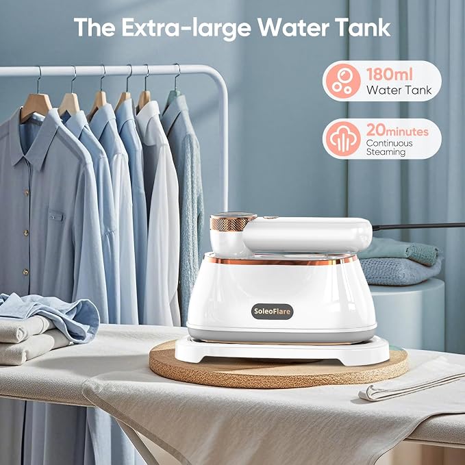 Steamer for Clothes & Iron 2in1, 1200W Travel Steam Iron, 5 Modes LCD, 180ml - Image 7