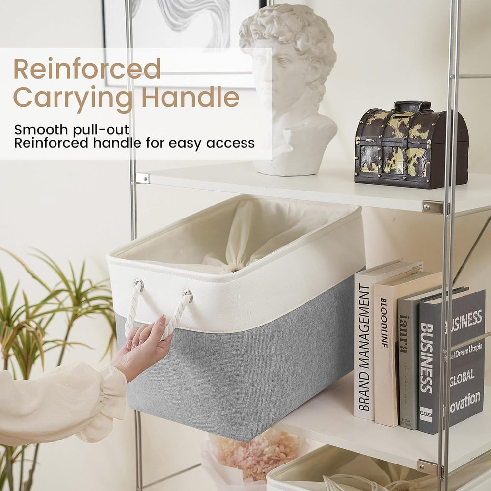 16x12x12 In Foldable Fabric Large Storage Bins with Handle 3 Pack