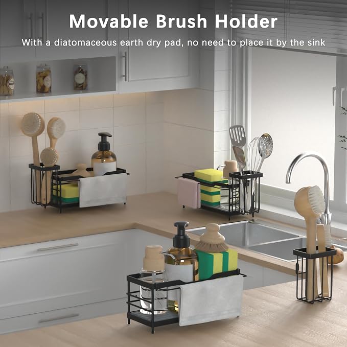 Sponge Holder for Kitchen Sink, Sink Caddy Organizer - Image 7