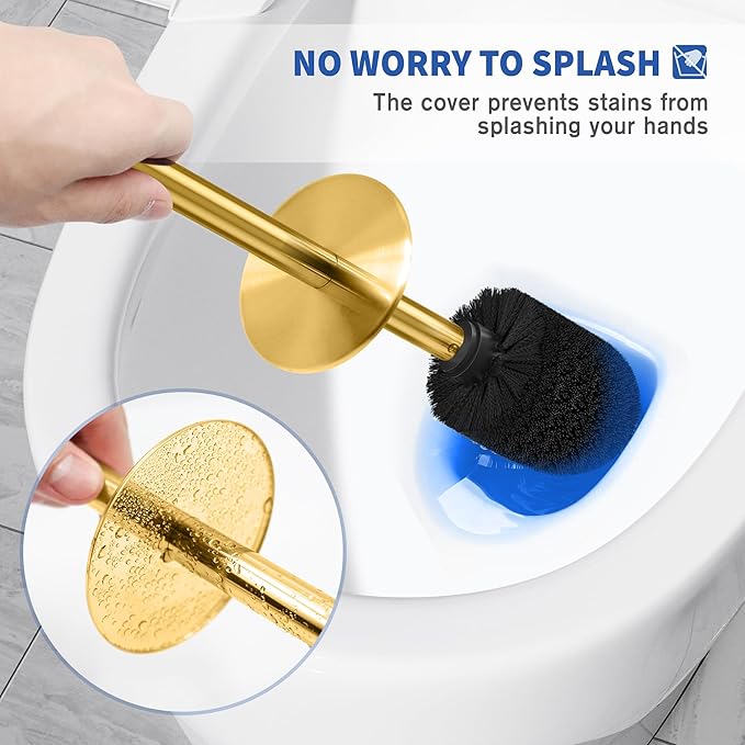 Toilet Brush and Holder, Toilet Brush Stainless Steel, Toilet Bowl Brush - Image 4