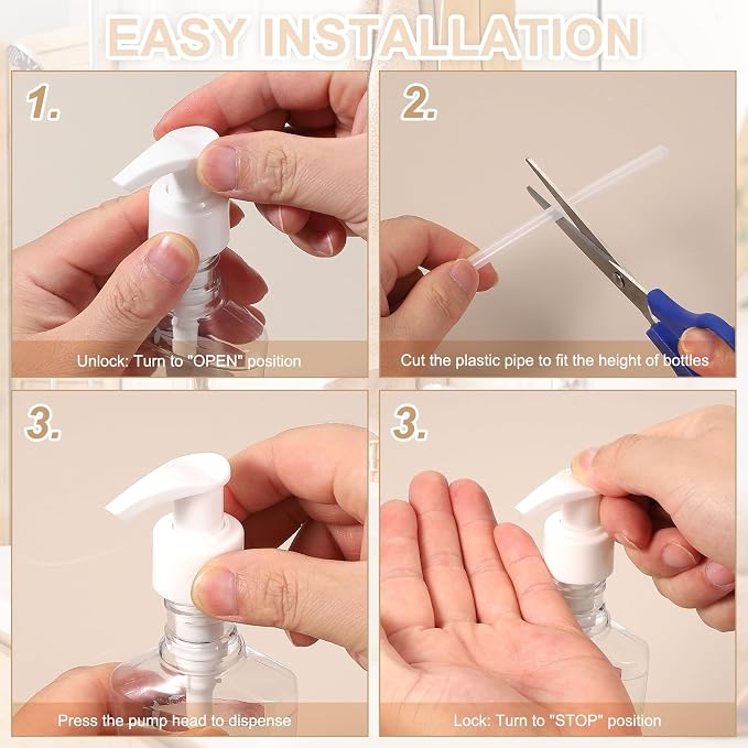 uxcell 6 Pcs Soap Dispenser Pump Heads Soap Dispensers Top Pumps Replacement - Image 5