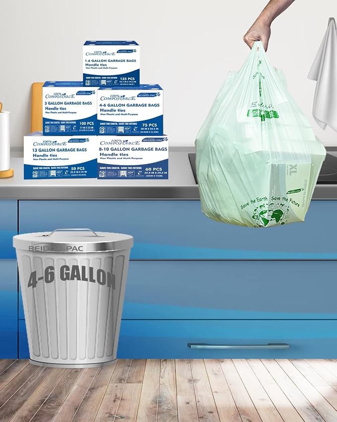 4-6 Gallon Compostable Trash Bags, Kitchen Compost Bags - Image 6